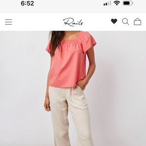 Rails Sonora top, spiced coral size L